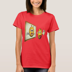 Silly Face In Mirror Funny T-Shirt