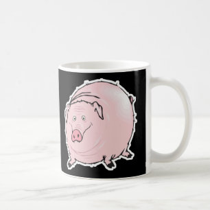 silly fat pig coffee mug