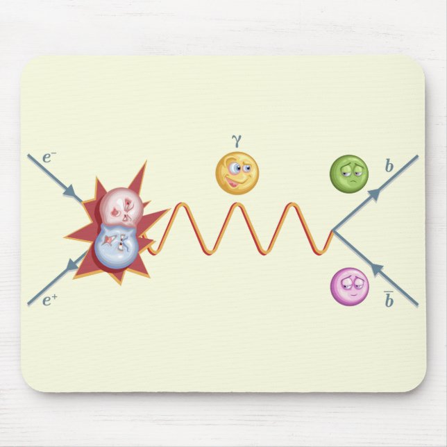 Silly Feynman Diagram Mouse Mat (Front)