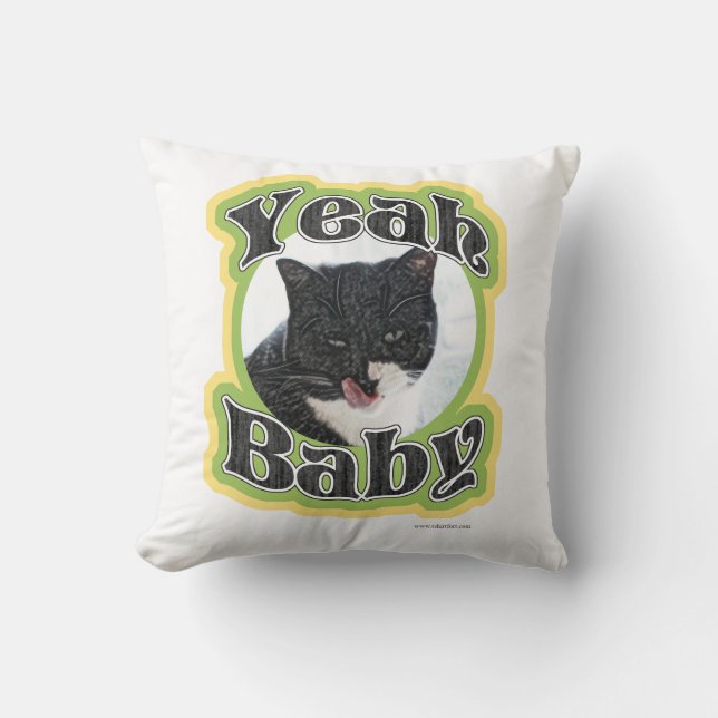 Silly Flirty Cat Cushion (Front)