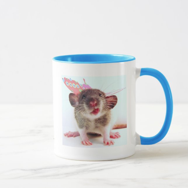 Silly Flutterby Rat Mug (Right)