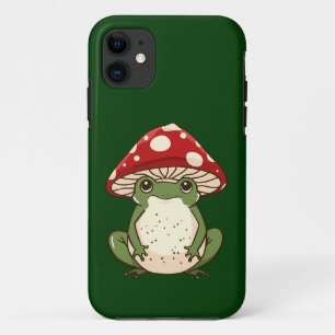 Silly frog fly agaric mushroom iPhone 11 case