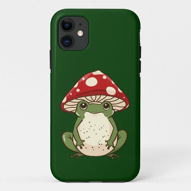 Silly frog fly agaric mushroom Case-Mate iPhone case (Back)