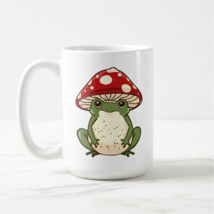 Silly frog fly agaric mushroom coffee mug
