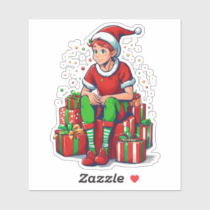 Silly Funny Christmas Santa Claus Elf Kid