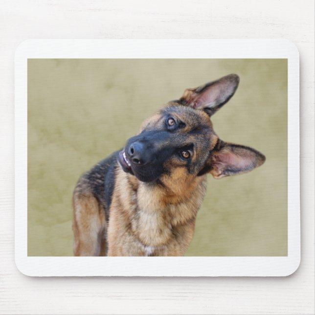 Silly German Shepherd Mouse Mat (Front)