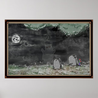 Silly Ghost Photo Horizontal Framed Poster