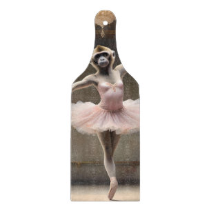 Silly Gibbon Ballerina Doing A Pirouette, Cutting Board