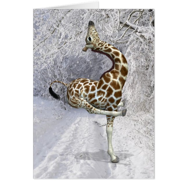 Silly Giraffe In Winter (Front)