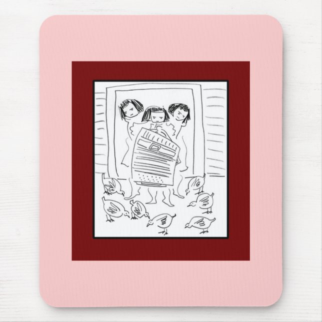 Silly Girls Mouse Mat (Front)