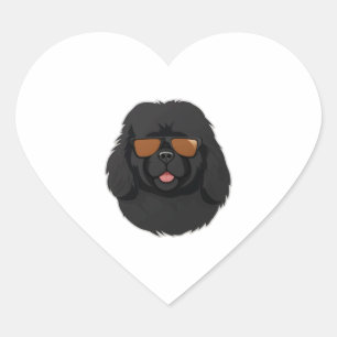 Silly Glasses Newfoundland Classic T-Shirt Heart Sticker