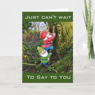 "SILLY GNOME MAKES CHRISTMAS POEM" HOLIDAY CARD
