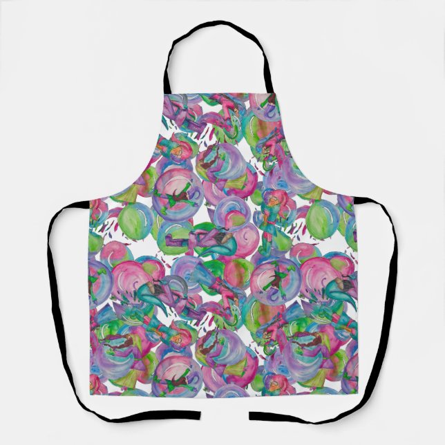 Silly Gnomes with bubbles Apron (Front)