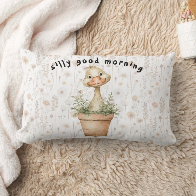 Silly good morning Kitchen Throw Pillow (Blanket)