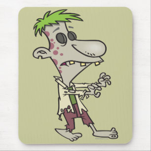 silly goofy zombie cartoon character mouse mat