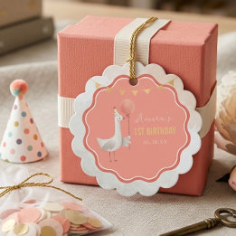 Silly Goose 1st Birthday Favour Tag Personalised