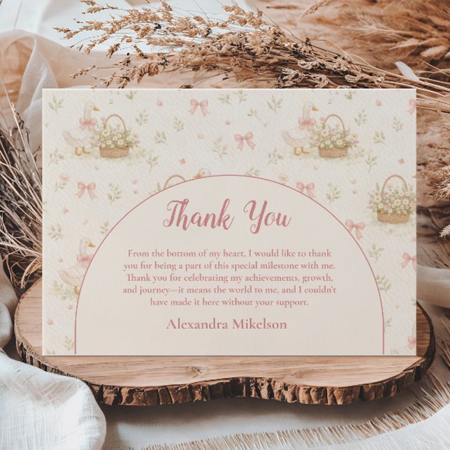 Silly Goose 1st Birthday Party Thank You Card (Creator Uploaded)