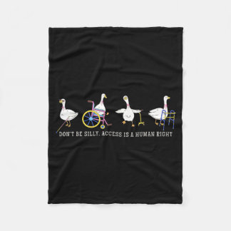 Silly Goose Accessibility Neurodiverse Inclusion Fleece Blanket