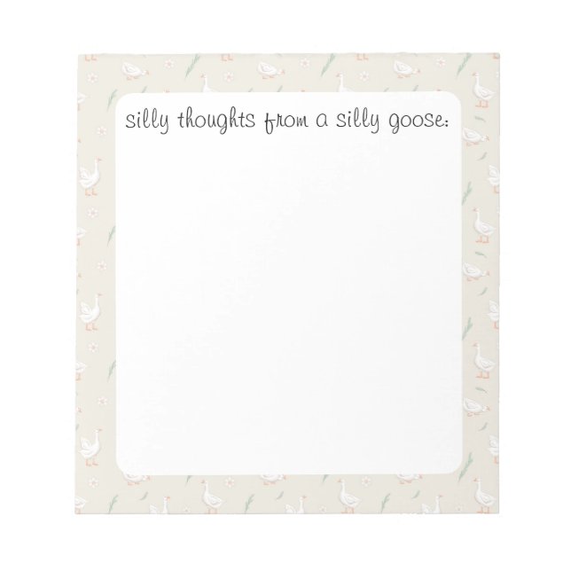 Silly Goose Aesthetic Notepad (Front)