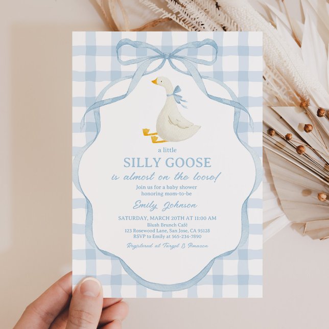 Silly Goose and Gosling Baby Shower Invitation (Creator Uploaded)