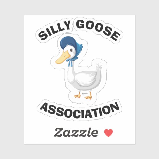 Silly Goose Association Funny Waterproof Sticker (Sheet)