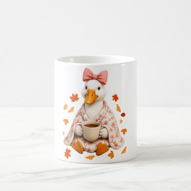 Silly Goose  Autumn Coffee Cherry Blossom Blanket  Mug (Center)
