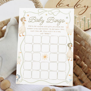 Silly Goose Baby Shower Bingo Game Card