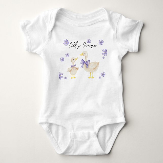 Silly Goose Baby Shower  Bodysuit (Front)
