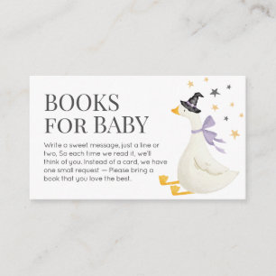 Silly Goose Baby Shower Books for Baby Enclosure Card