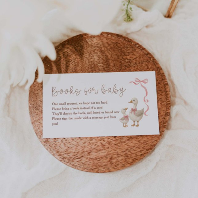 Silly Goose Baby Shower Books For Baby Enclosure Card (Creator Uploaded)