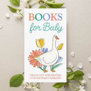 Silly Goose Baby Shower Books for Baby Enclosure Card