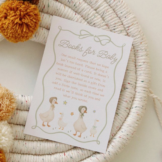 Silly Goose Baby Shower Books for Baby Enclosure Card (Creator Uploaded)
