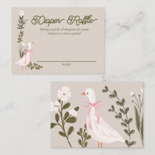 Silly Goose  Baby Shower Diaper Raffle Cards