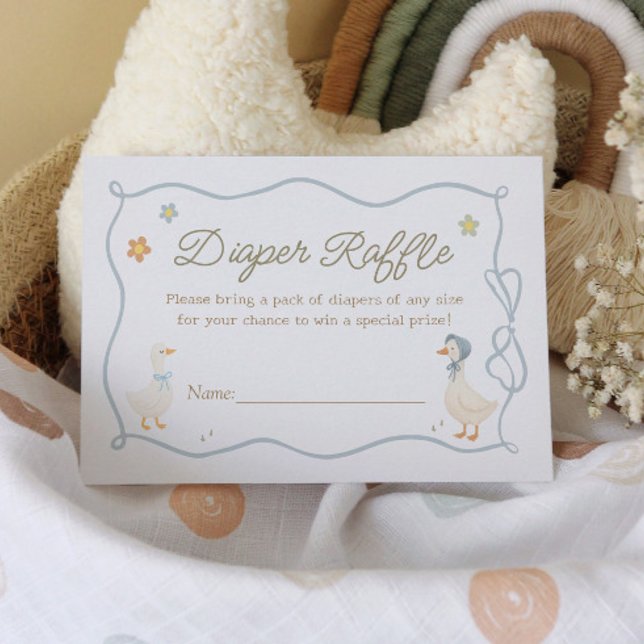 Silly Goose Baby Shower Diaper Raflle Enclosure Card (Creator Uploaded)