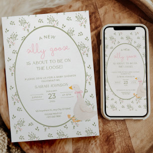 Silly Goose Baby Shower Goose Baby Shower Invitation
