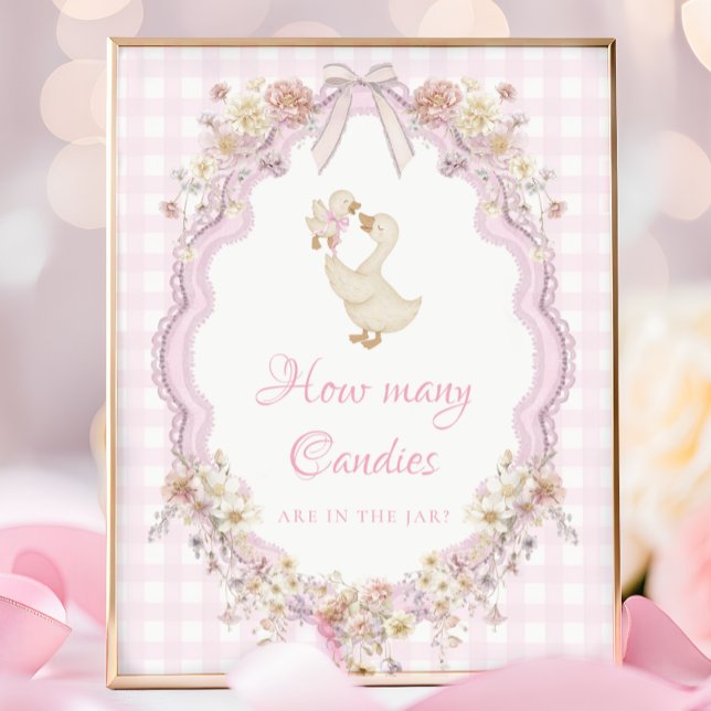 Silly Goose Baby Shower Guess How Many Candies Poster (Creator Uploaded)