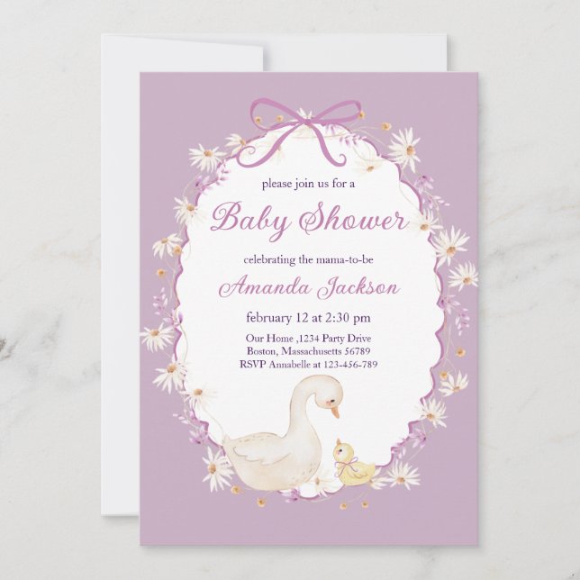 Silly Goose Baby Shower Invitation (Front)