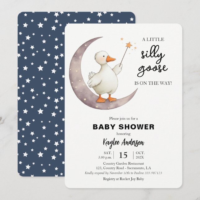 Silly Goose Baby shower Invitation (Front/Back)