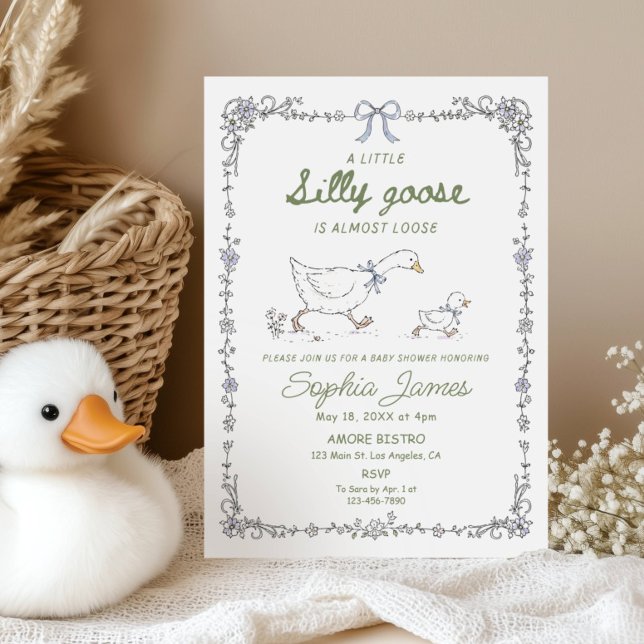 Silly Goose Baby Shower Invitation Whimsical (Creator Uploaded)