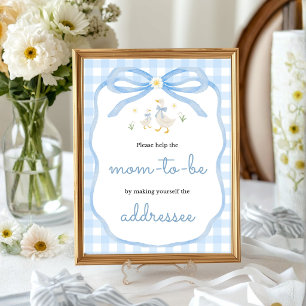 Silly Goose Baby Shower Mum to be Table Sign