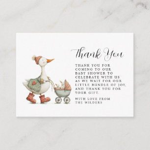 Silly Goose Baby Shower Thank You Enclosure Card