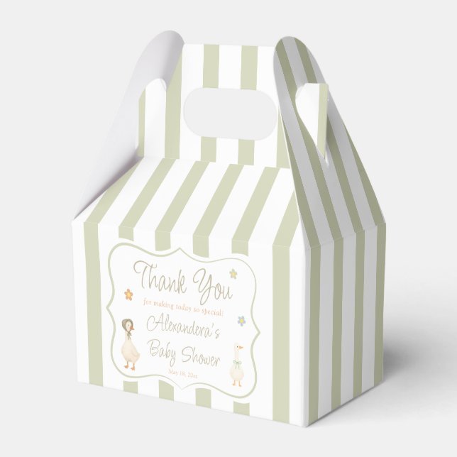 Silly Goose Baby Shower Thank You Favour Box (Front Side)