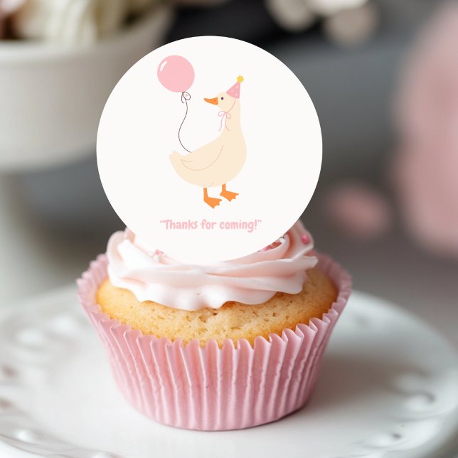 Silly Goose Birthday  Classic Round Sticker (Creator Uploaded)