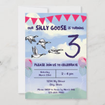 Silly Goose Birthday Invitation
