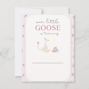 Silly goose birthday invitation kids