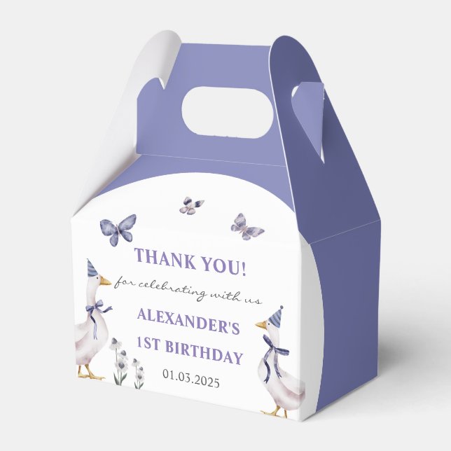 Silly Goose Birthday Party  Favour Box (Front Side)