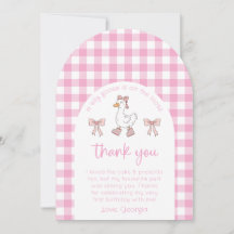 Silly Goose Birthday Photo Thank You Card