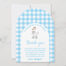 Silly Goose Birthday Photo Thank You Card
