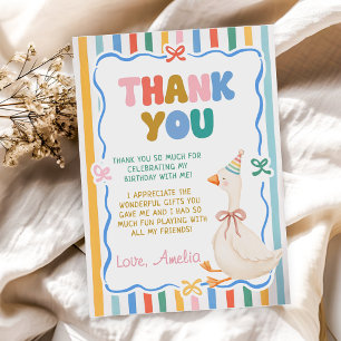Silly Goose Birthday Thank You Card