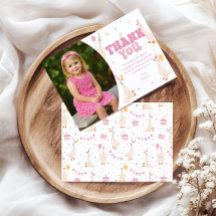 Silly Goose Birthday Thank You Card Girl Pink 